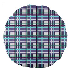 Decorative plaid pattern Large 18  Premium Round Cushions from ZippyPress Front