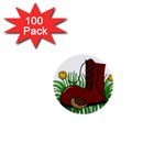 Boot in the grass 1  Mini Buttons (100 pack) 