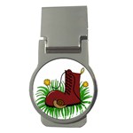 Boot in the grass Money Clips (Round) 