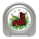 Boot in the grass Travel Alarm Clocks