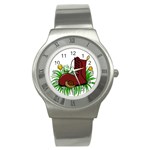 Boot in the grass Stainless Steel Watch