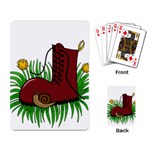 Boot in the grass Playing Card