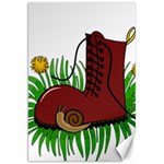 Boot in the grass Canvas 20  x 30  