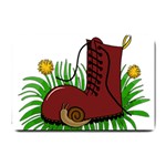Boot in the grass Small Doormat 
