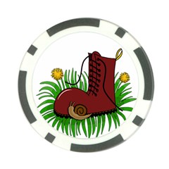 Boot in the grass Poker Chip Card Guards from ZippyPress Front