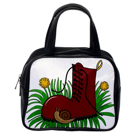 Boot in the grass Classic Handbags (One Side) from ZippyPress Front