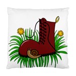 Boot in the grass Standard Cushion Case (Two Sides)