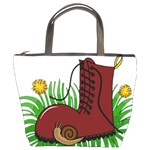 Boot in the grass Bucket Bags