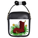 Boot in the grass Girls Sling Bags