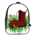 Boot in the grass School Bags (XL) 