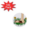 Barefoot in the grass 1  Mini Buttons (100 pack) 