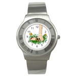 Barefoot in the grass Stainless Steel Watch