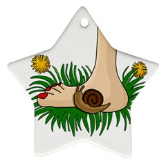 Barefoot in the grass Star Ornament (Two Sides)  from ZippyPress Back