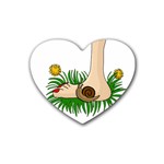 Barefoot in the grass Heart Coaster (4 pack) 