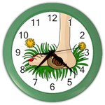 Barefoot in the grass Color Wall Clocks