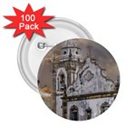 Exterior Facade Antique Colonial Church Olinda Brazil 2.25  Buttons (100 pack) 