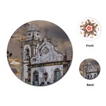 Exterior Facade Antique Colonial Church Olinda Brazil Playing Cards (Round) 