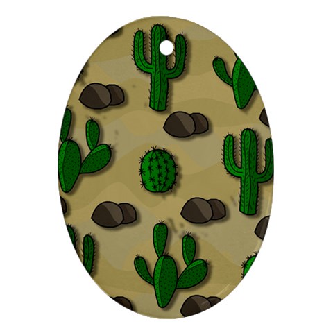 Cactuses Ornament (Oval)  from ZippyPress Front