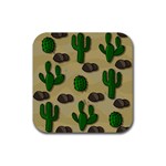 Cactuses Rubber Square Coaster (4 pack) 