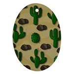 Cactuses Oval Ornament (Two Sides)