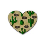 Cactuses Rubber Coaster (Heart) 