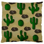 Cactuses Large Flano Cushion Case (Two Sides)