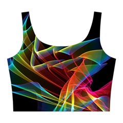 Dancing Northern Lights, Abstract Summer Sky  Midi Sleeveless Dress from ZippyPress Top Front