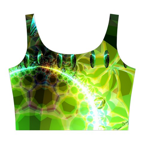 Dawn Of Time, Abstract Lime & Gold Emerge Midi Sleeveless Dress from ZippyPress Top Front