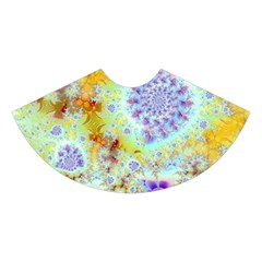 Golden Violet Sea Shells, Abstract Ocean Midi Sleeveless Dress from ZippyPress Skirt Front