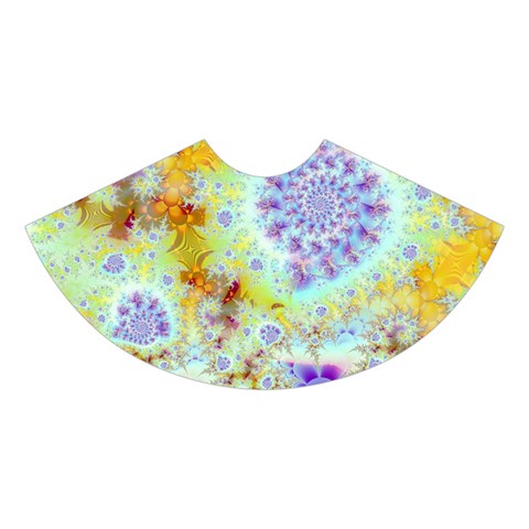 Golden Violet Sea Shells, Abstract Ocean Midi Sleeveless Dress from ZippyPress Skirt Back
