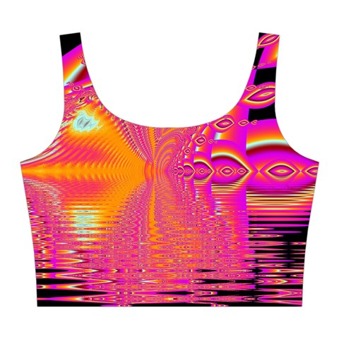 Magenta Boardwalk Carnival, Abstract Ocean Shimmer Midi Sleeveless Dress from ZippyPress Top Front