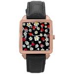 Sixties Flashback Rose Gold Leather Watch 