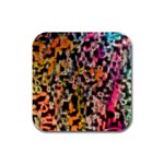 Colorful texture                     Rubber Square Coaster (4 pack