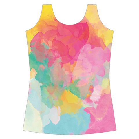 Pastel watercolors canvas                       Crisscross Back Tank Top from ZippyPress Front