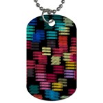 Colorful horizontal paint strokes                         Dog Tag (One Side)