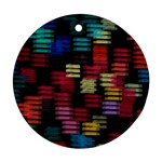 Colorful horizontal paint strokes                         Ornament (Round)