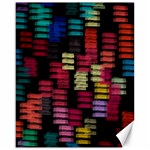 Colorful horizontal paint strokes                         Canvas 16  x 20 