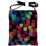 Colorful horizontal paint strokes                         Shoulder Sling Bag
