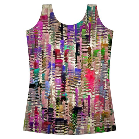 Colorful shaky paint strokes                             Criss cross Back Tank Top from ZippyPress Front