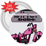 Biker Babe 3  Buttons (100 pack) 