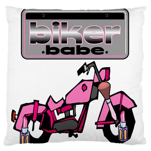 Biker Babe Standard Flano Cushion Case (One Side) from ZippyPress Front