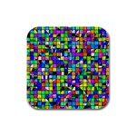 Colorful squares pattern                             Rubber Square Coaster (4 pack