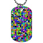 Colorful squares pattern                             Dog Tag (One Side)