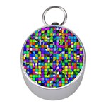 Colorful squares pattern                             Silver Compass (Mini)