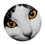 Cat Yellow Eyes Ornament (Round)