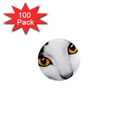 cat yellow eyes 1  Mini Magnet (100 pack)  from ZippyPress Front