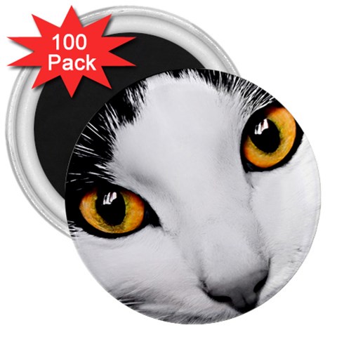cat yellow eyes 3  Magnet (100 pack) from ZippyPress Front