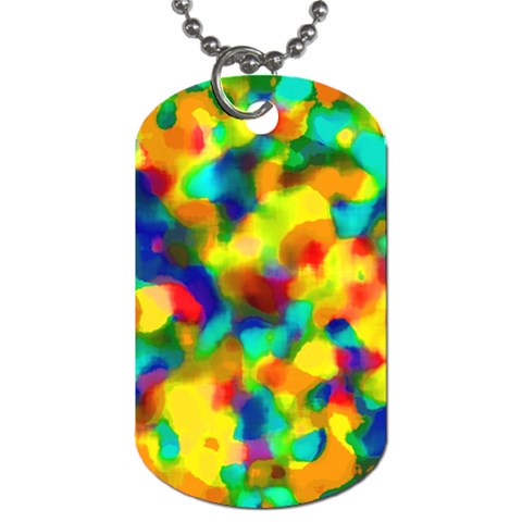 Colorful watercolors texture                                    Dog Tag (One Side) from ZippyPress Front