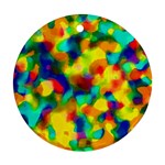 Colorful watercolors texture                                    Ornament (Round)
