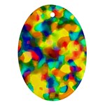 Colorful watercolors texture                                    Ornament (Oval)